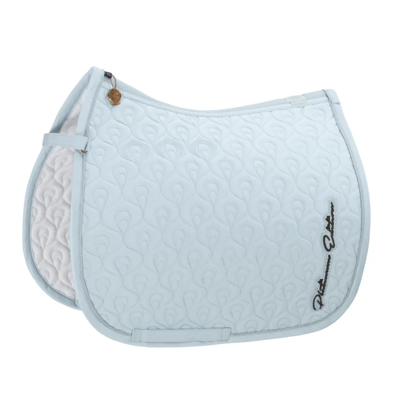 Eskadron Platinum 23 Highgloss Peacock Dressage Saddlecloth Powder Blue Full